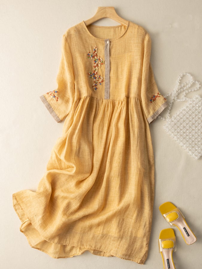 Women's Casual A-Line Dress | Midi