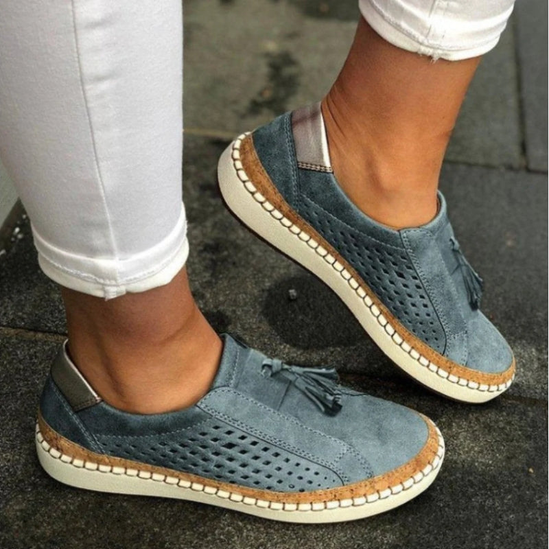Women's Comfort Round Toe Tassel Detail Loafers | Slip On