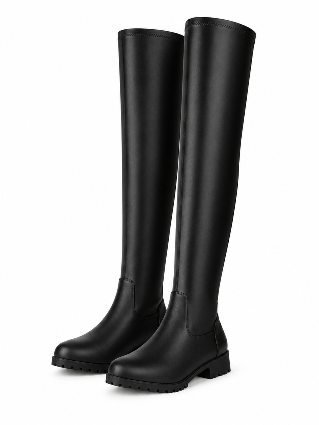 Women's Zip Over the Knee Boots | Low Heel