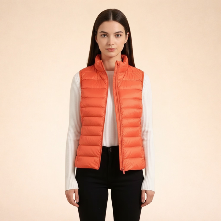 Women's Quilted Puffer Vest | Zip Up