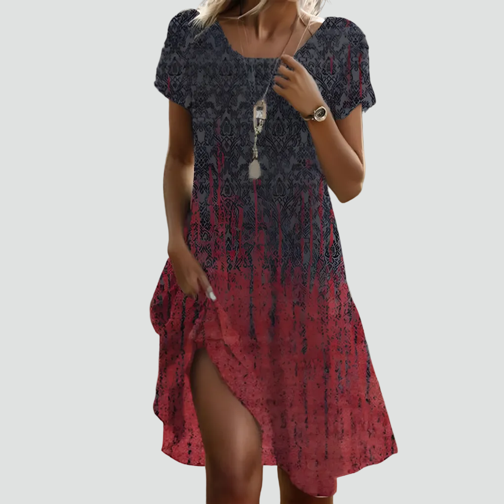 Women's Flowy Printed Summer Dress | Midi
