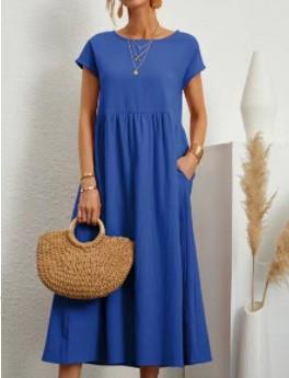 Women’s Boho Short Sleeve Dress | Midi