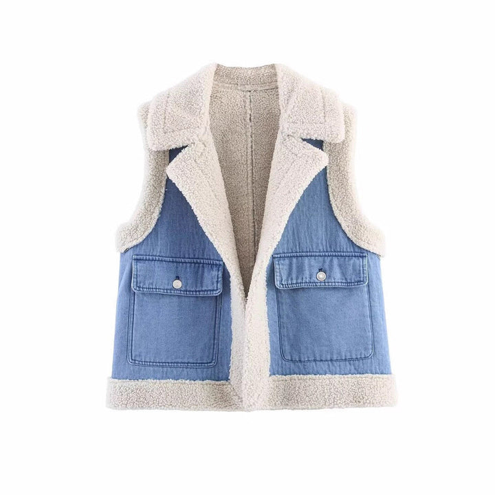 Women's Contrast Trim  Vest | Chest Pocket