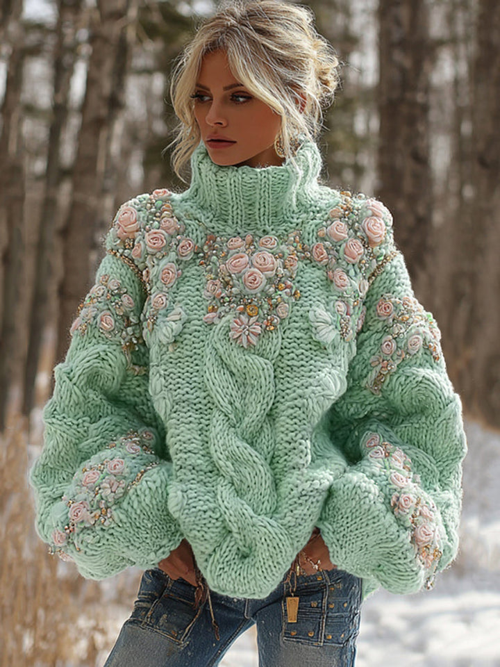 Women's Chunky Turtleneck Knit Jumper | Winter
