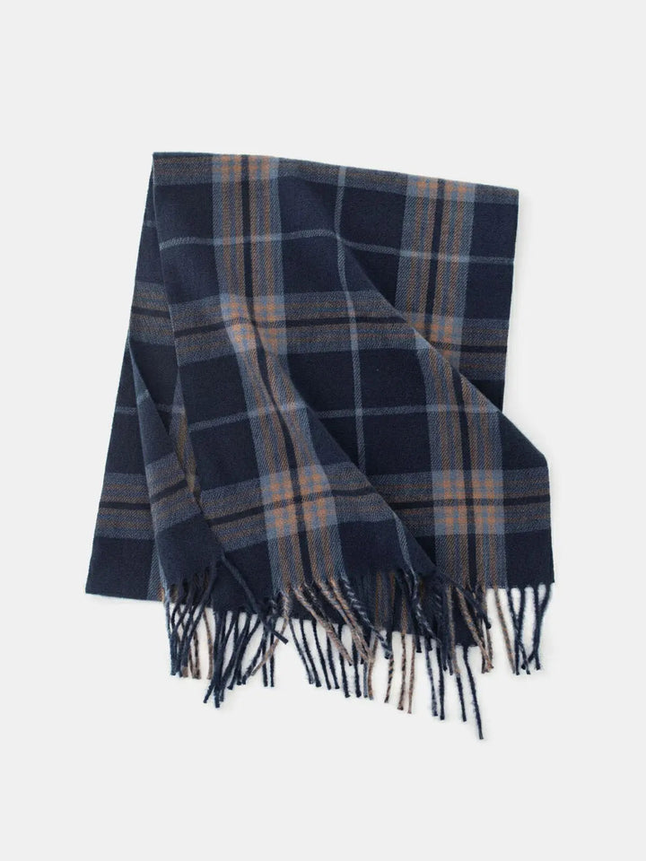 Women's Tartan Winter Scarf | Fringed