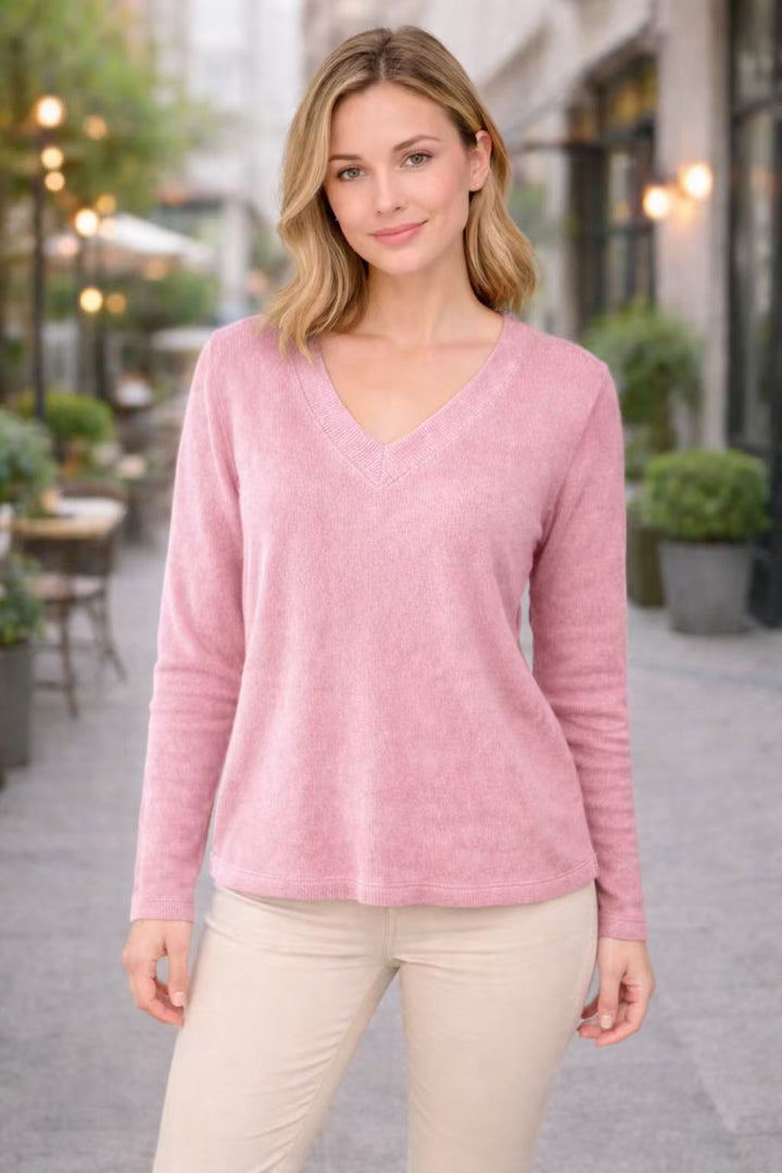 Women's Casual V-neck Jumper | Loose Fit