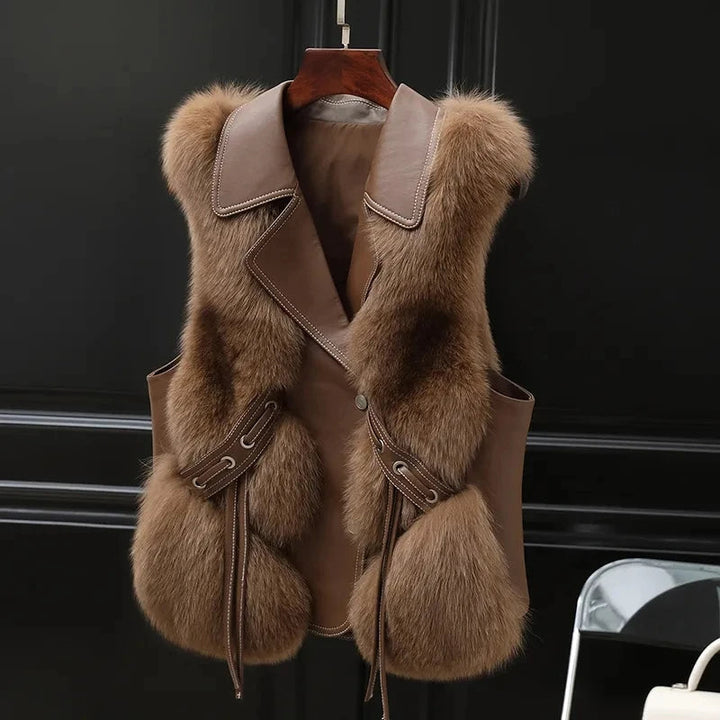 Women's Winter Sleeveless Gilet | Collar