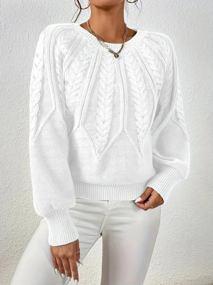 Women's Cable Knit Balloon Sleeve Jumper | Winter