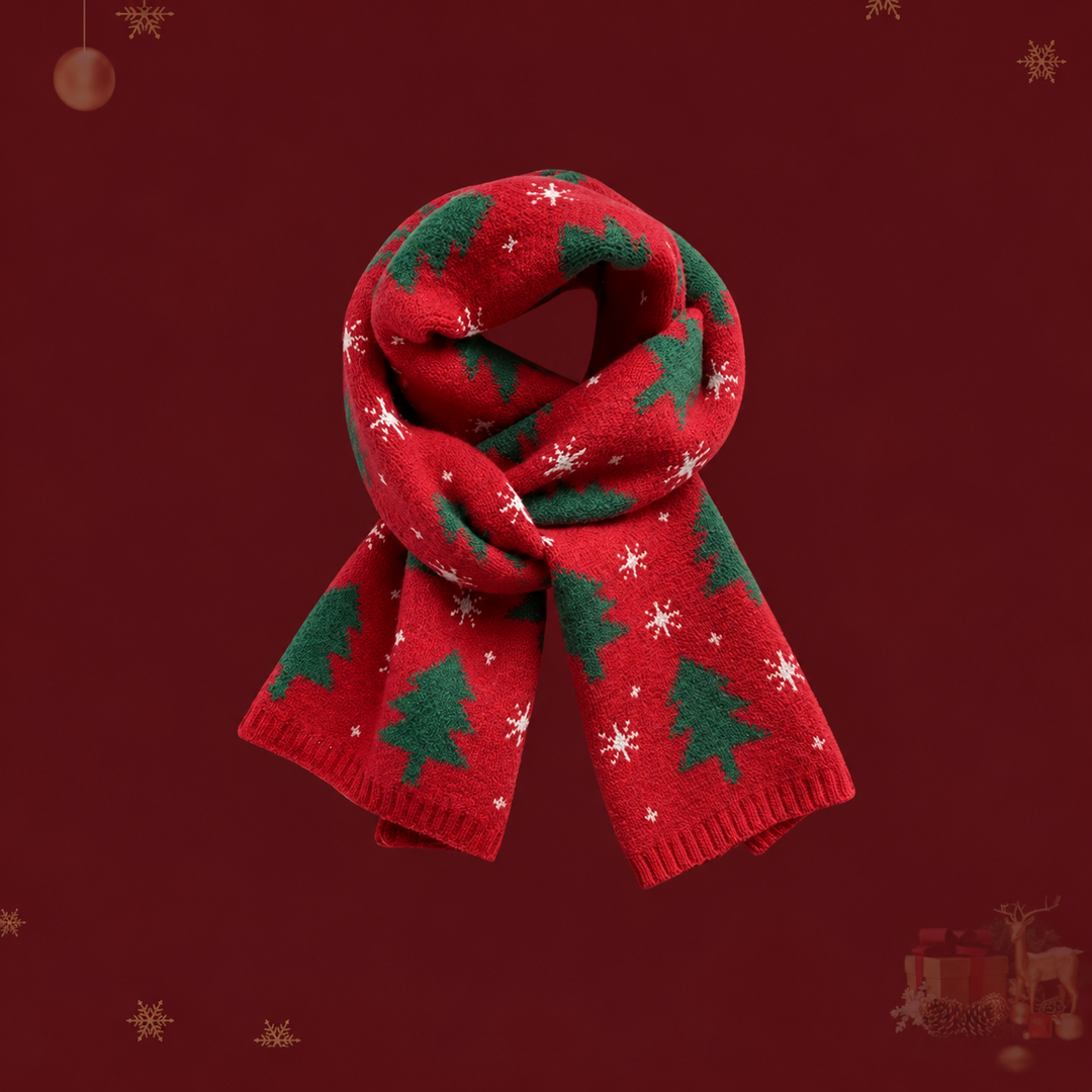 Women's Winter Knitted Scarf | Christmas