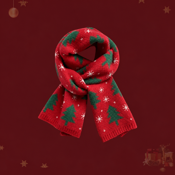 Women's Winter Knitted Scarf | Christmas