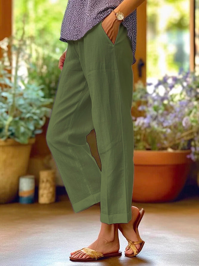 Women's Straight Leg Summer Trousers | Casual