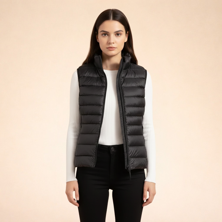 Women's Quilted Puffer Vest | Zip Up