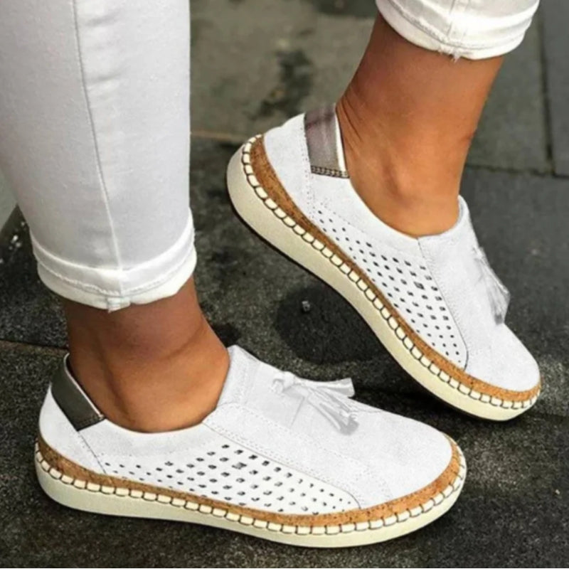 Women's Comfort Round Toe Tassel Detail Loafers | Slip On