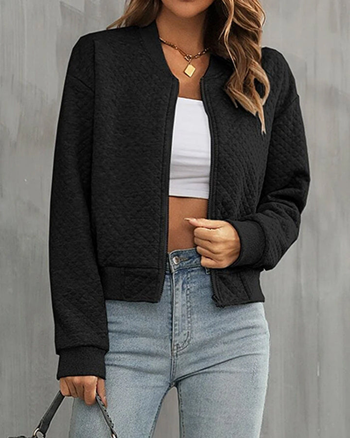 Women's Quilted Bomber Jacket | Stylish