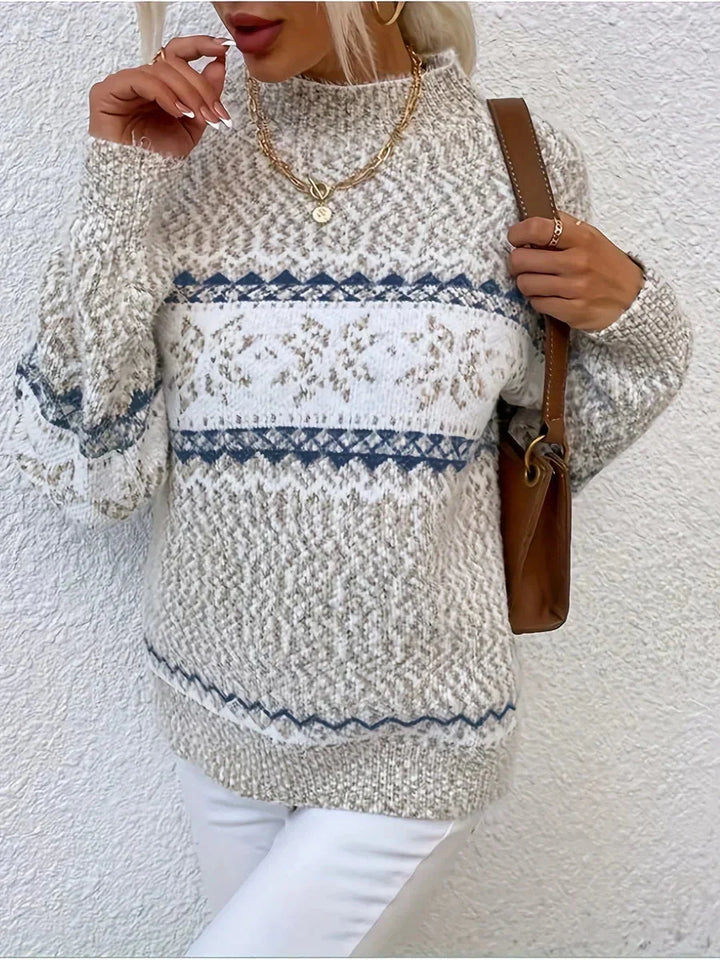 Women's Snowflake Printed Jumper | Crew Neck