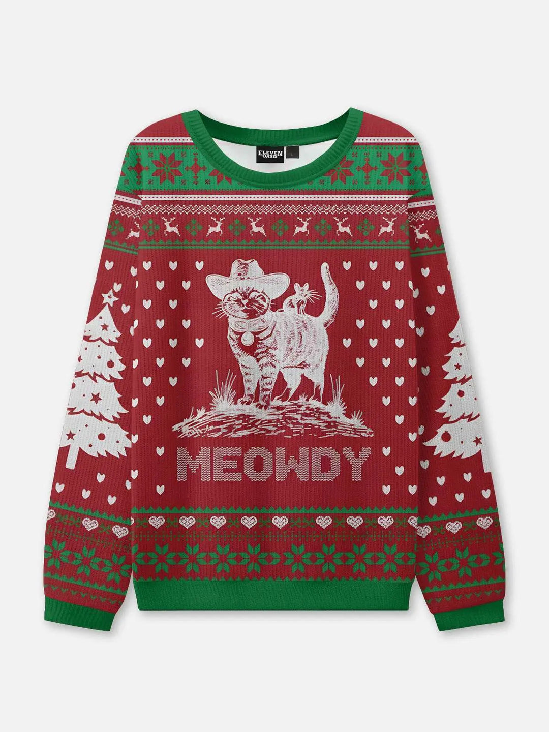Unisex Round Neck Rib Christmas Knit Jumper | Winter
