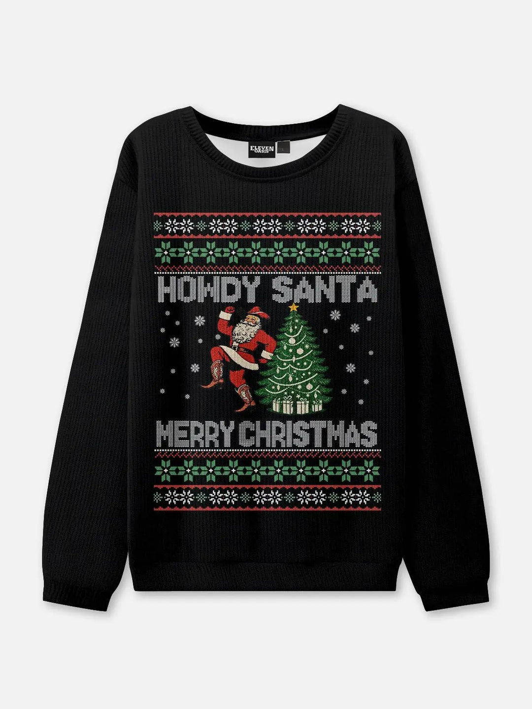 Unisex Round Neck Rib Christmas Knit Jumper | Winter