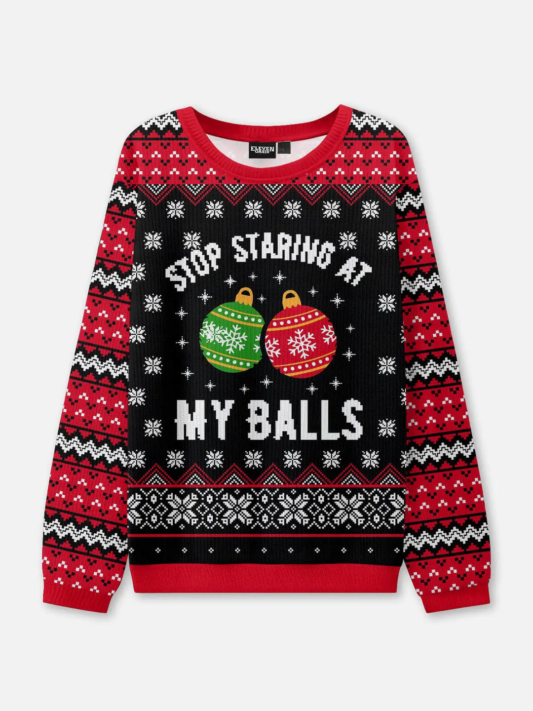 Unisex Winter Christmas Red Knit Jumper | Round Neck