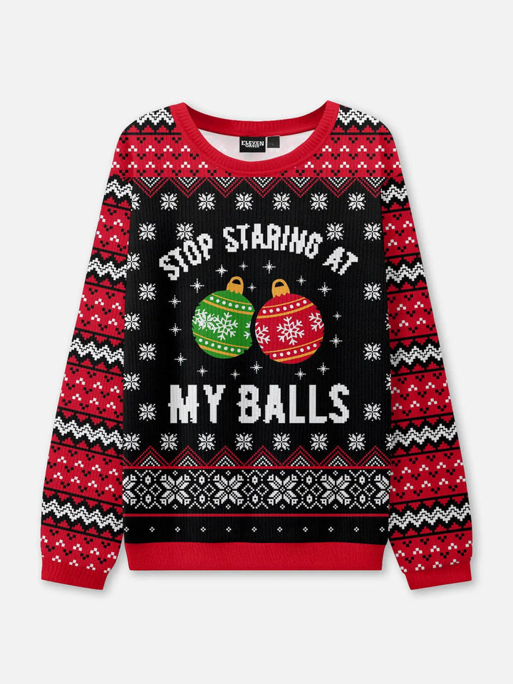 Unisex Winter Christmas Red Knit Jumper | Round Neck
