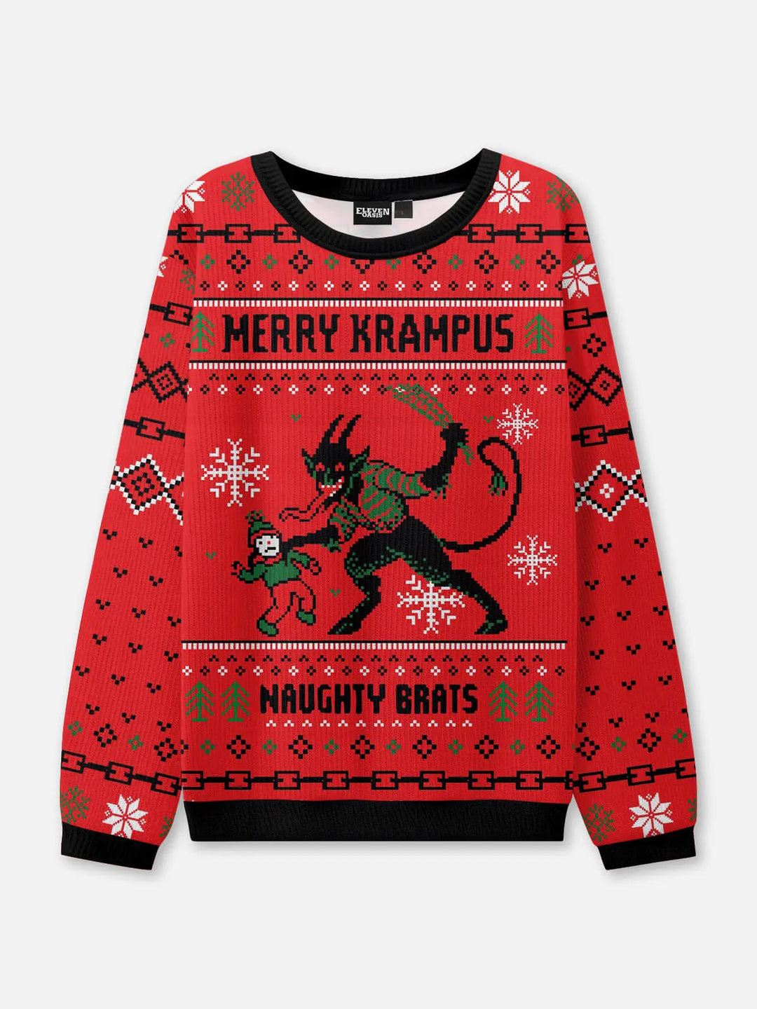 Unisex Printed Round Neck Knit Jumper | Christmas