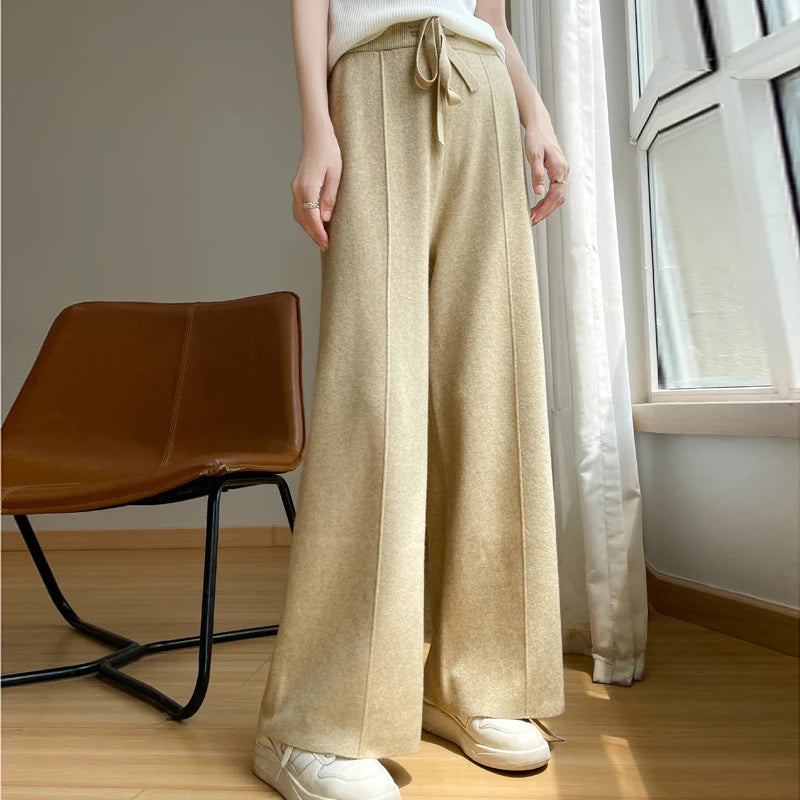 Women's Relaxed Fit Wide Leg Trousers | Winter
