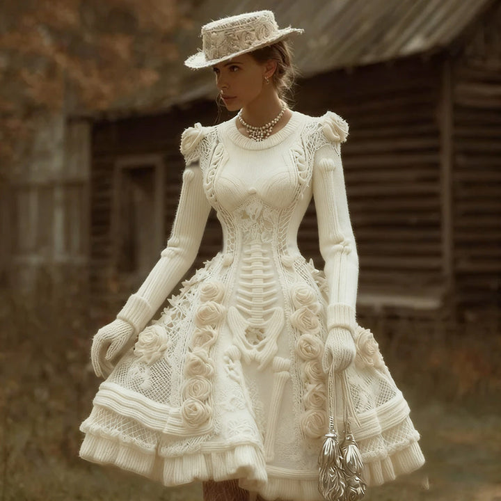 Women's Vintage Halloween Knit Dress | Mini