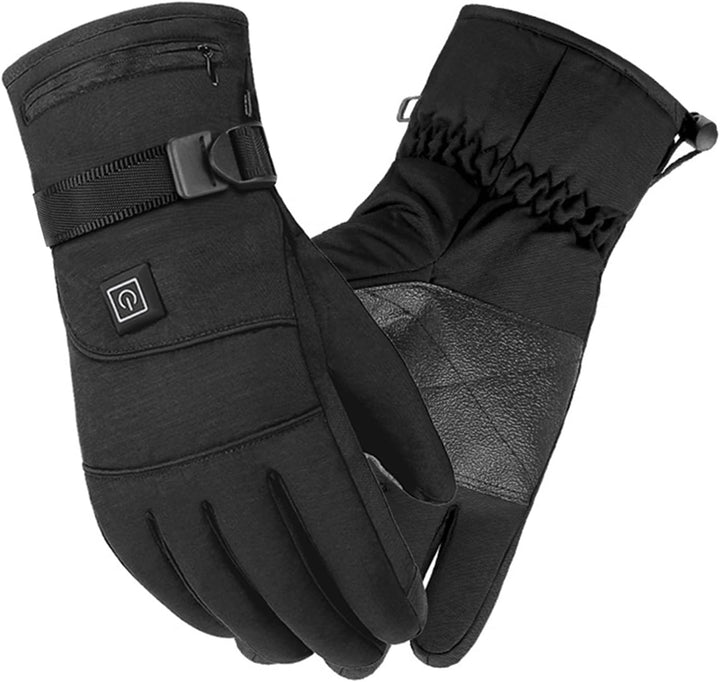 Men's Heated Electric Snow Black Gloves | Winter
