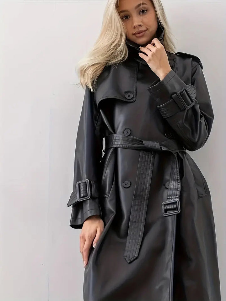 Women's Long Trench Coat | Belted