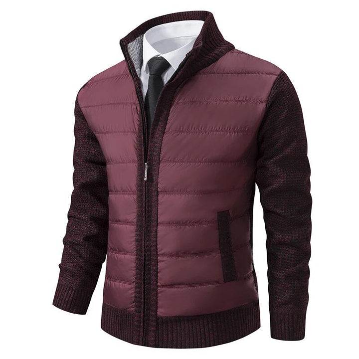 Men's Hybrid Quilted Jacket | Stand Collar