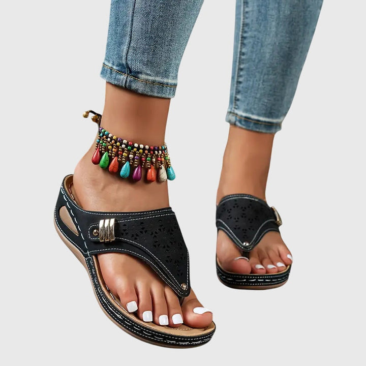 Women's Casual Comfort Thong Sandals | Wedge Sole