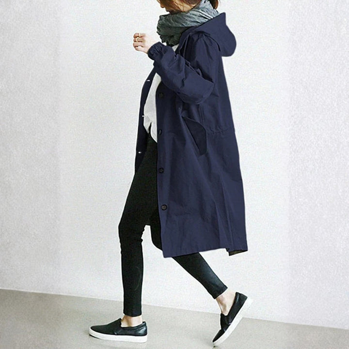 Women's Long Winter Coat | Button Placket