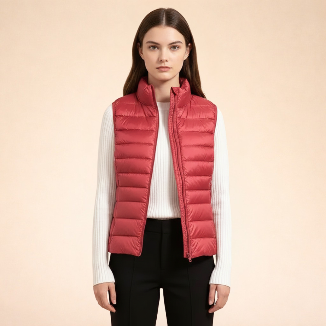 Women's Quilted Puffer Vest | Zip Up