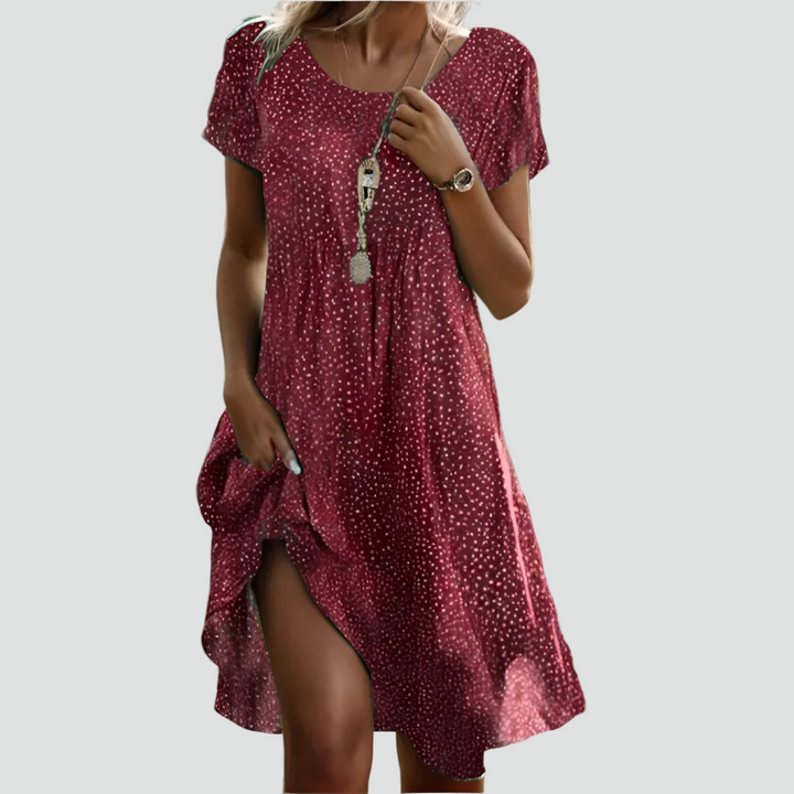 Women's Flowy Printed Summer Dress | Midi