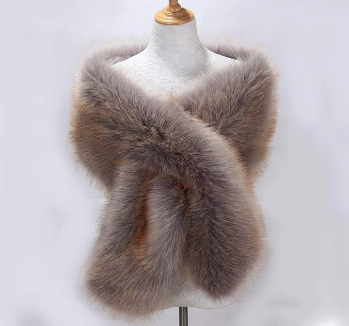 Women's Winter Wrap Shawl | Fur