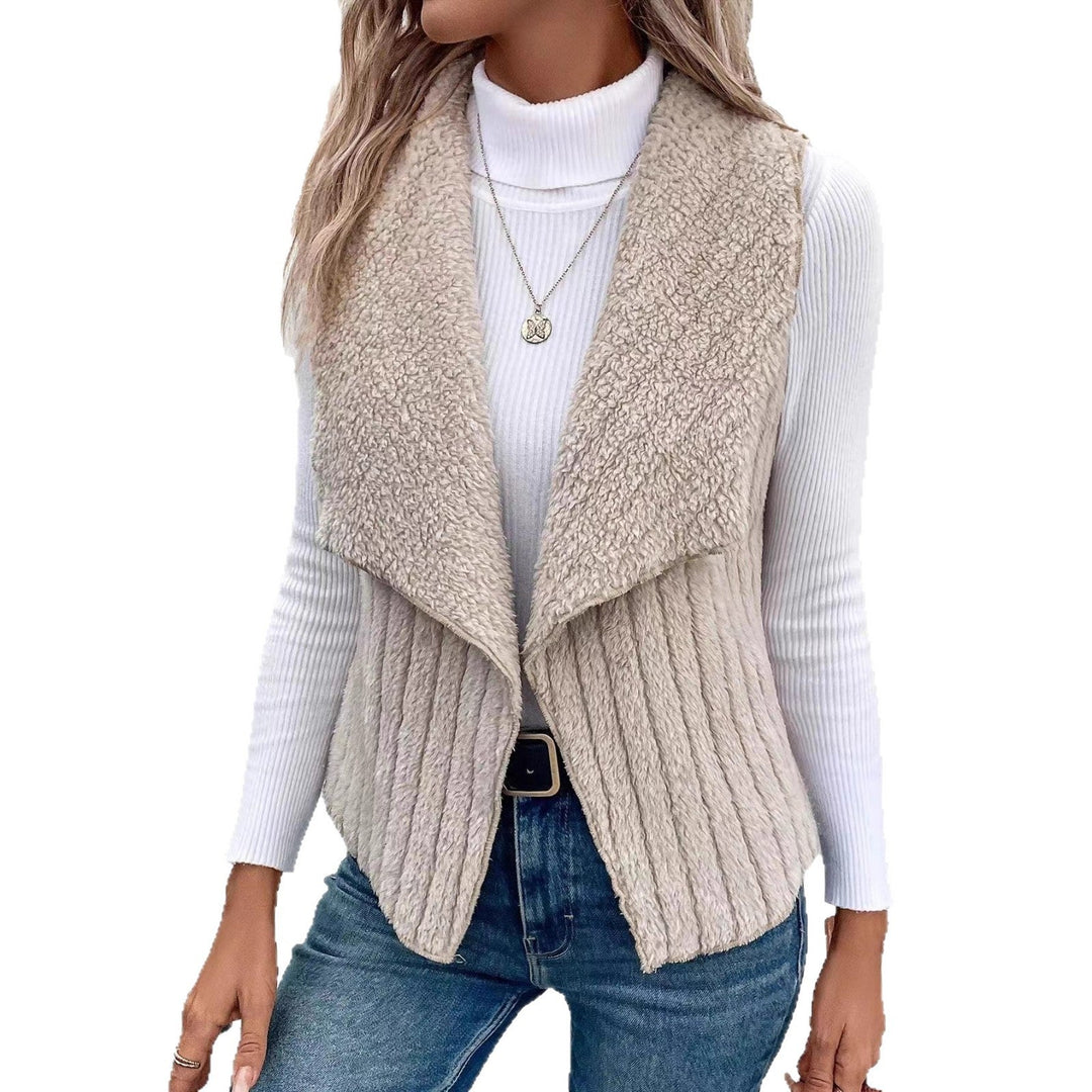 Women's Draped Shawl Collar Vest | Sleeveless