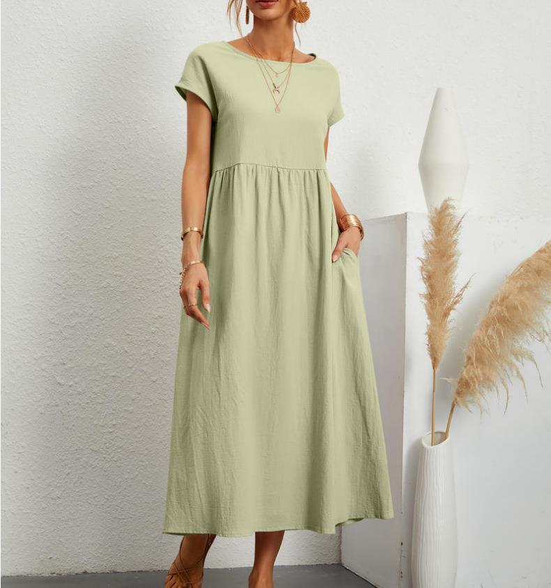 Women’s Boho Short Sleeve Dress | Midi