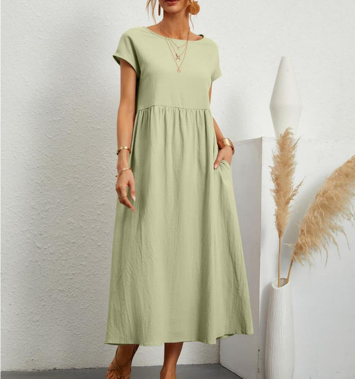 Women’s Boho Short Sleeve Dress | Midi