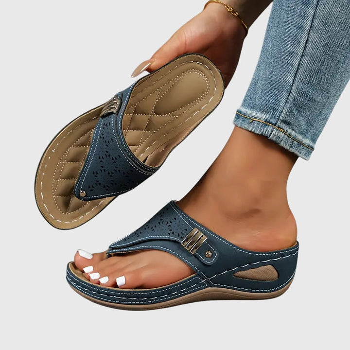 Women's Casual Comfort Thong Sandals | Wedge Sole