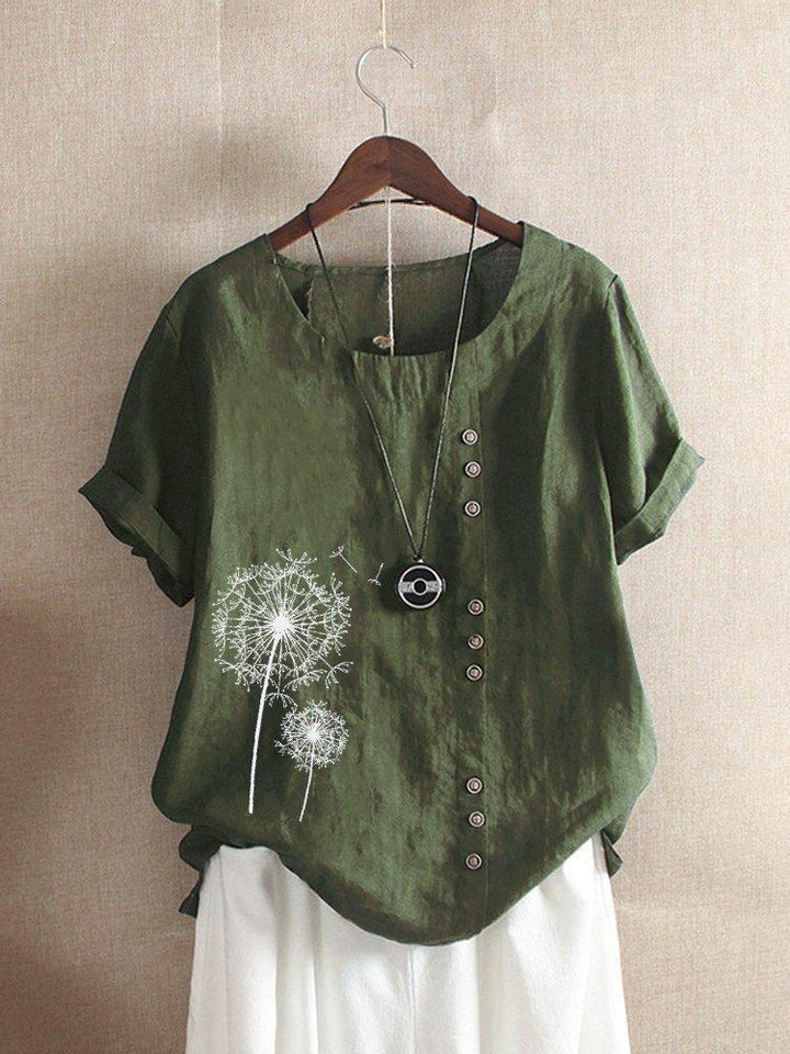 Women's Round Neck Blouse | Short Sleeve
