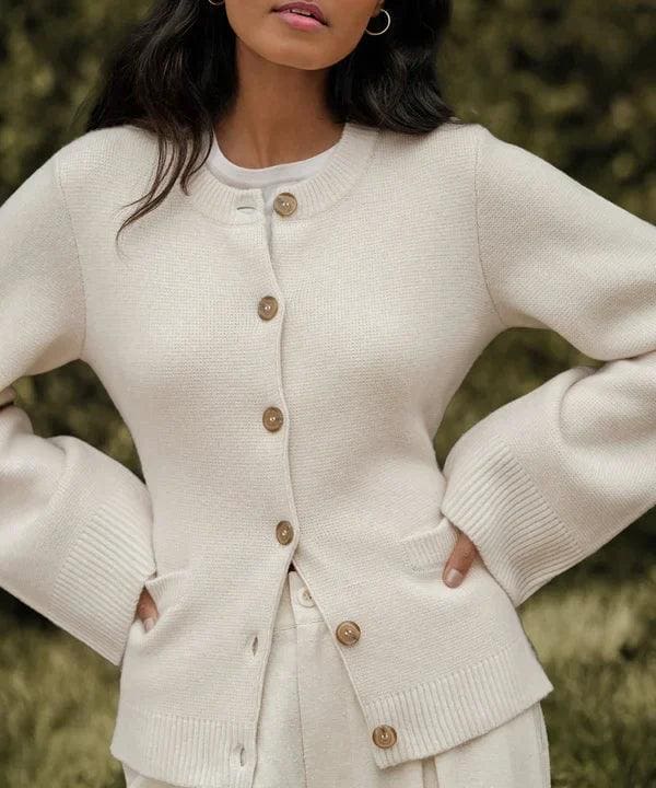 Women's Chic Knitted Cardigan | Button Front