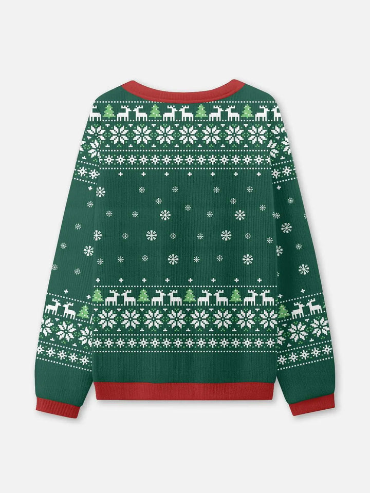 Unisex Round Neck Rib Christmas Knit Jumper | Winter