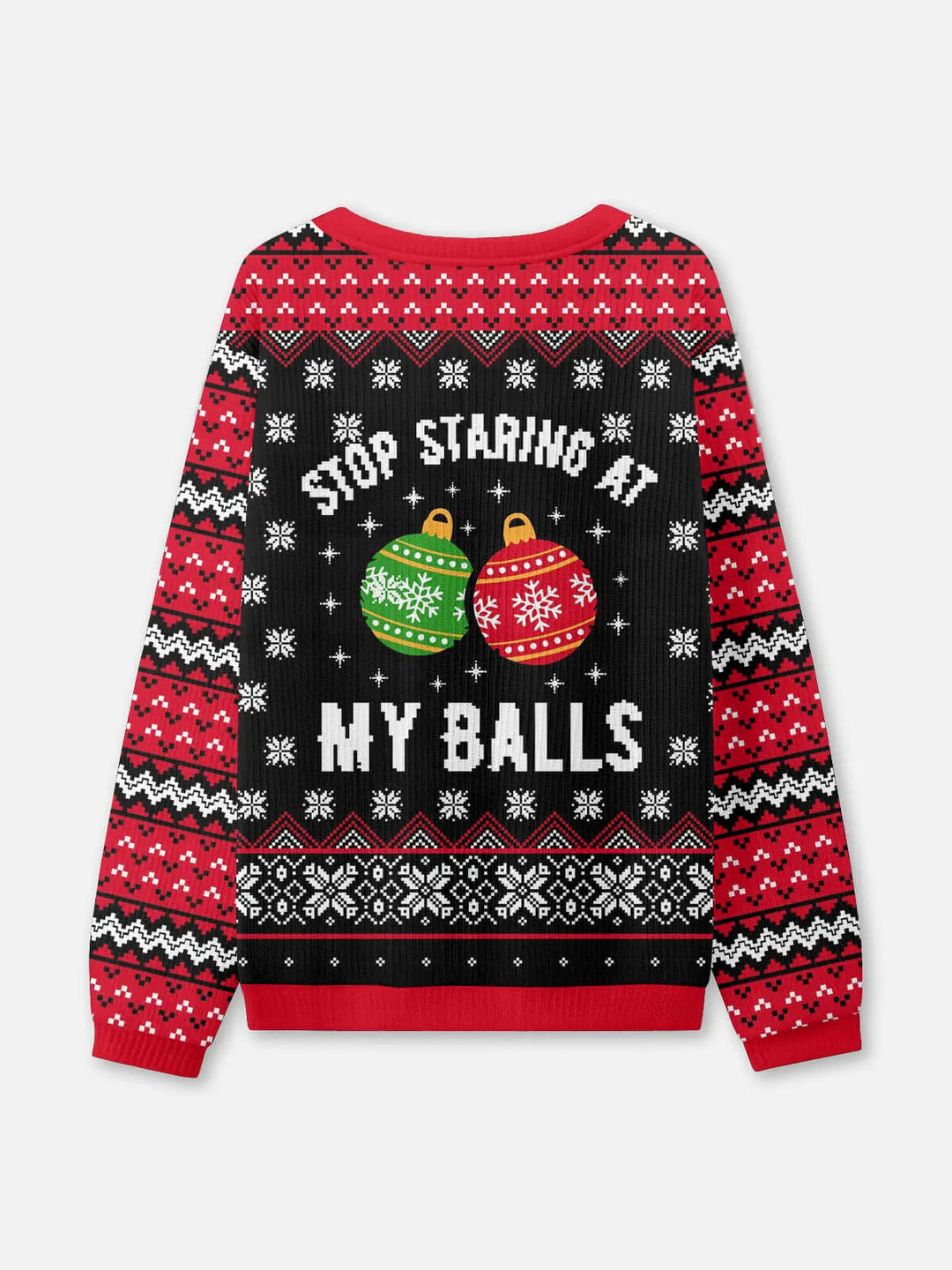 Unisex Winter Christmas Red Knit Jumper | Round Neck