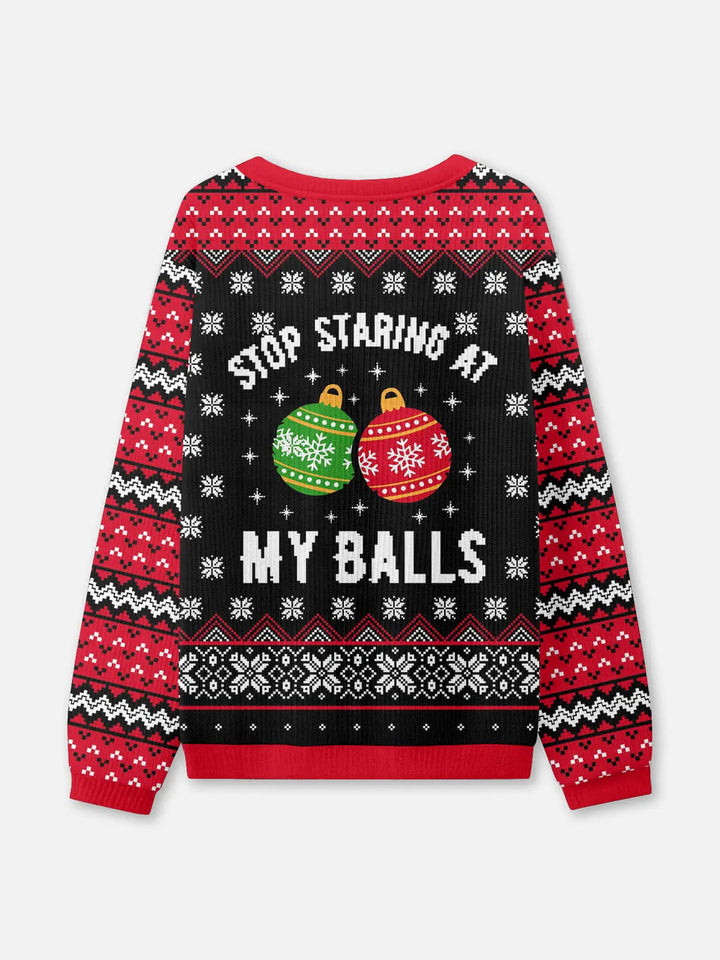 Unisex Winter Christmas Red Knit Jumper | Round Neck