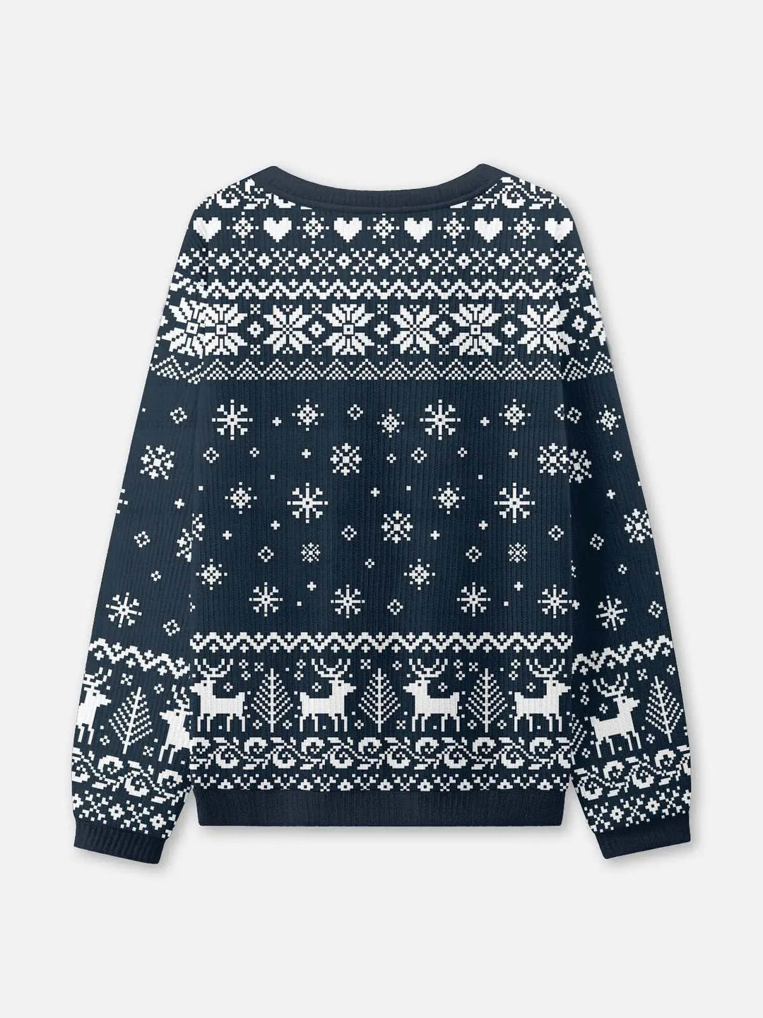 Unisex Round Neck Rib Christmas Knit Jumper | Winter