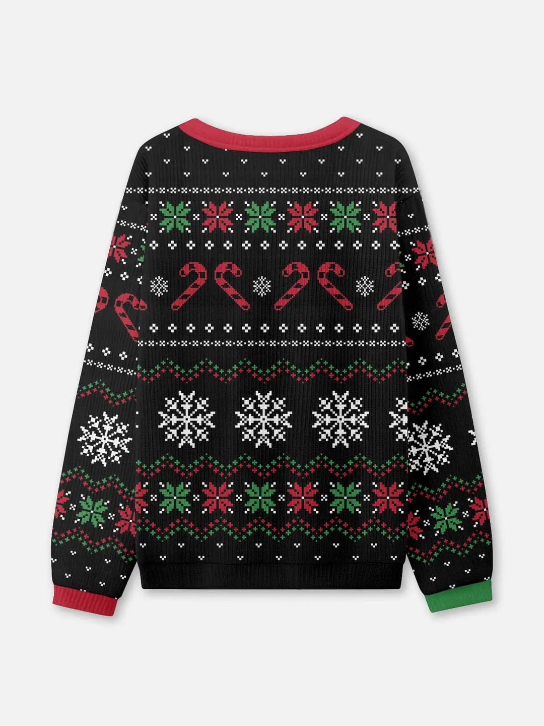 Unisex Christmas Round Neck Knit Jumper | Black