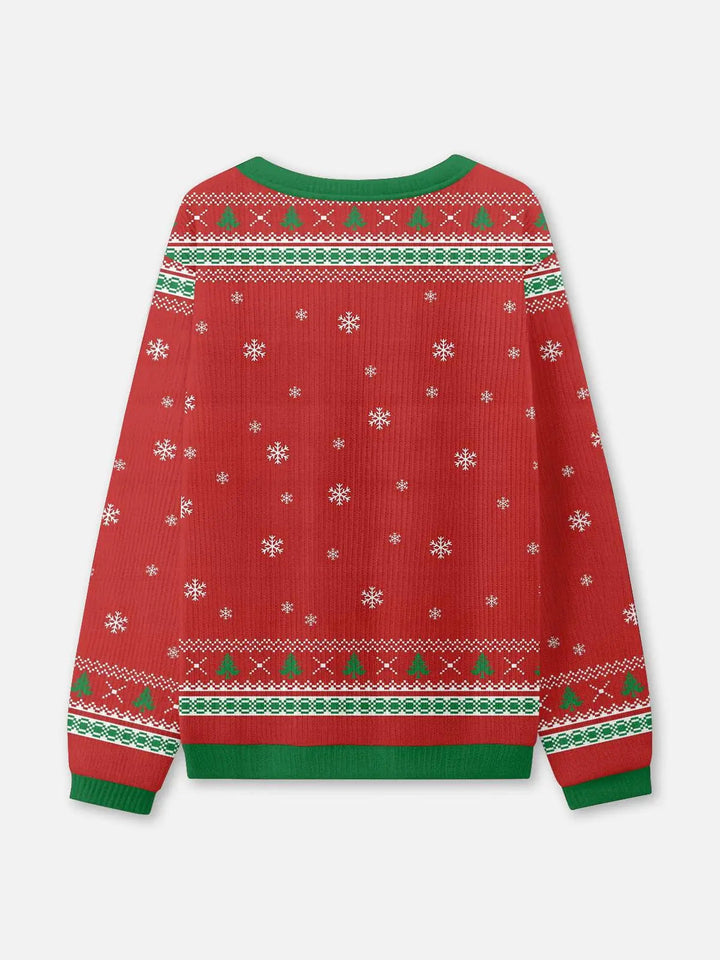 Unisex Round Neck Rib Christmas Knit Jumper | Winter