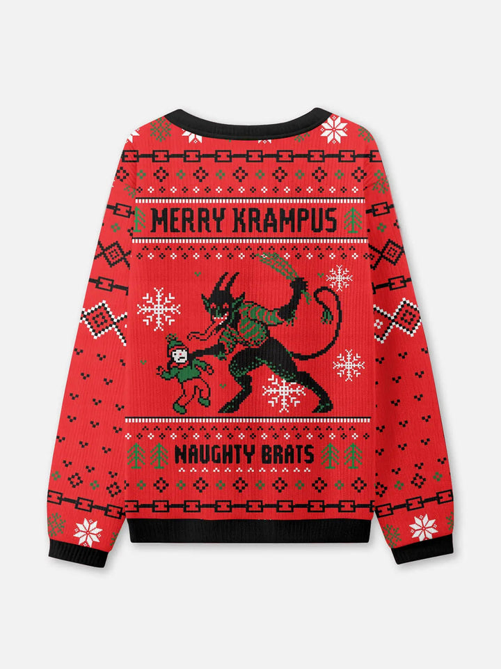 Unisex Printed Round Neck Knit Jumper | Christmas