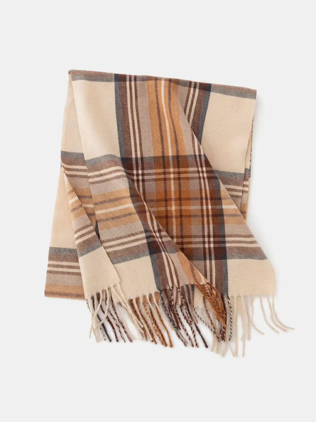 Women's Tartan Winter Scarf | Fringed