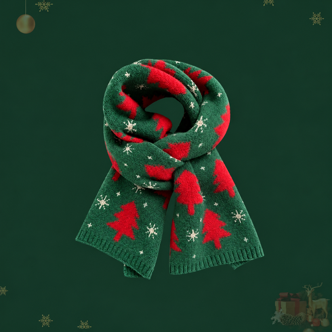 Women's Winter Knitted Scarf | Christmas