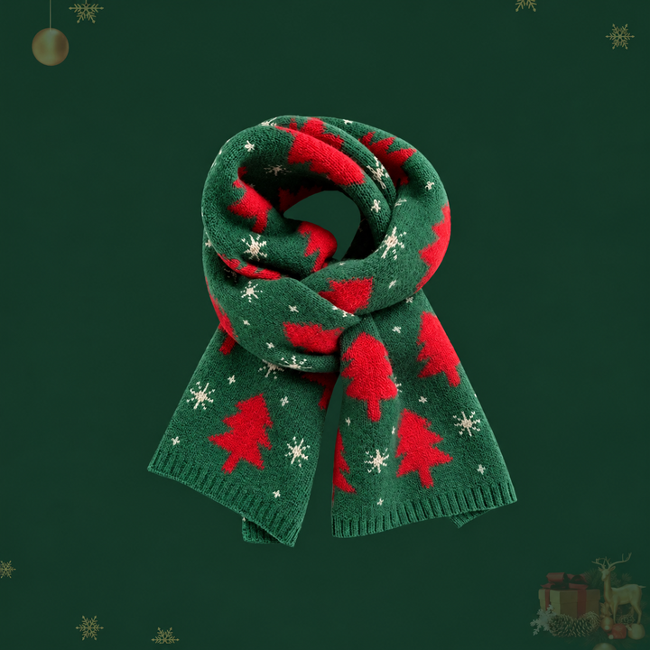 Women's Winter Knitted Scarf | Christmas